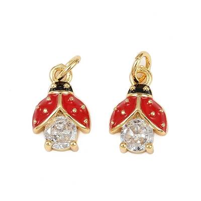 Brass Micro Pave Cubic Zirconia Pendants