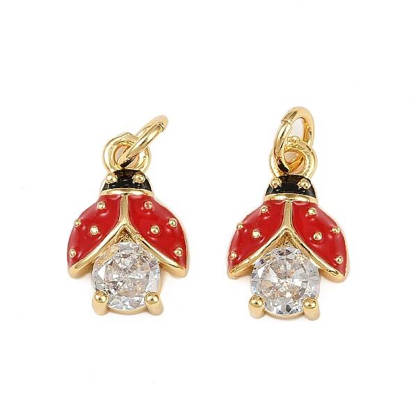 Brass Micro Pave Cubic Zirconia Pendants