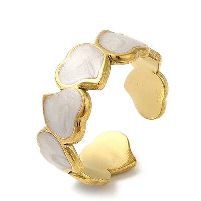 304 Stainless Steel Enamel Open Cuff Rings
