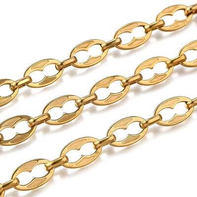 Ion Plating(IP) 304 Stainless Steel Oval Link Chains