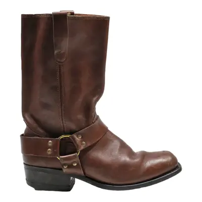 SEARS Biker Boots Brown Leather Womens UK 8