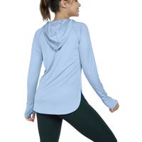 Women's Long Sleeve Athletic Hoodie with Sun Protection UPF 50+, Quick Dry, Lightweight, & Rash Guard for Running Hiking Fish...