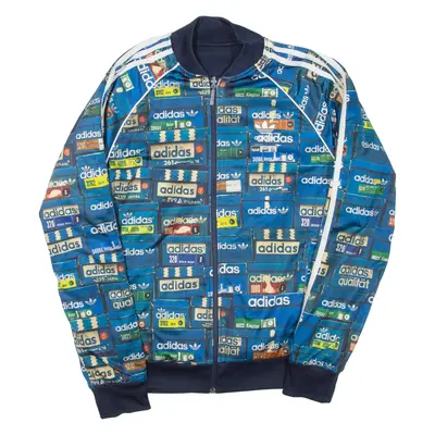 ADIDAS Mens Track Jacket Blue M