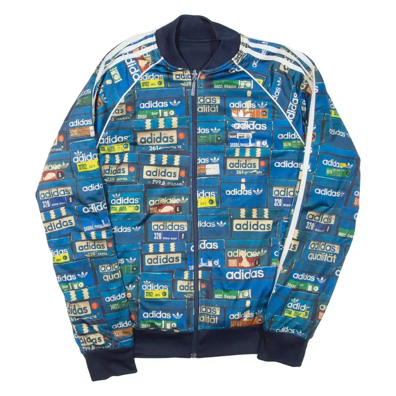 ADIDAS Mens Track Jacket Blue M