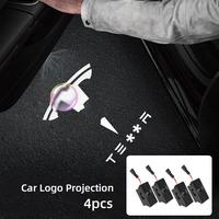 Tesla Logo LED Projector Car Door Step Courtesy Welcome Lights with model 3,X,S,Y,Dealsforyoudays
