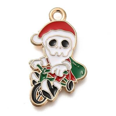 Christmas Theme Alloy Enamel Pendants