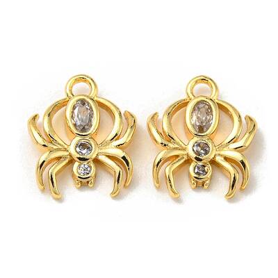 Brass Micro Pave Cubic Zirconia Charms