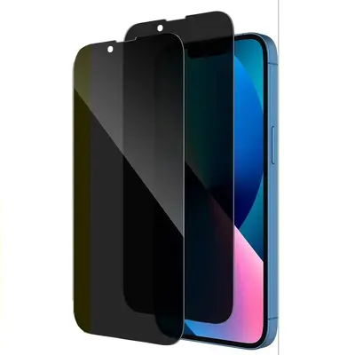 Tempered Glass Screen Protector, 2 Counts Full Coverage Privacy Screen Protector For iPhone, Mobile Phone Protection Accessor...