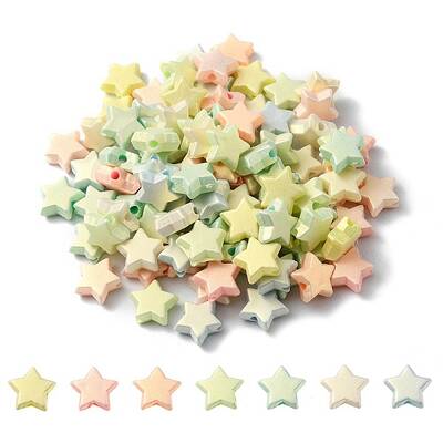 Spray Painted Frosted Opaque Acrylic Beads