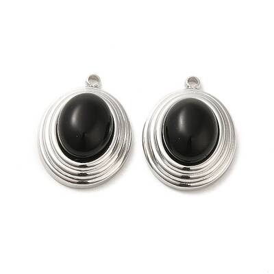 Natural Black Onyx(Dyed & Heated) Pendants