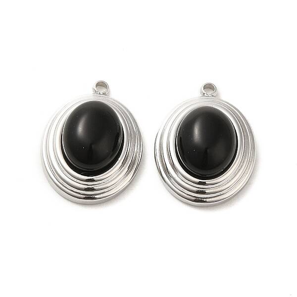 Natural Black Onyx(Dyed & Heated) Pendants
