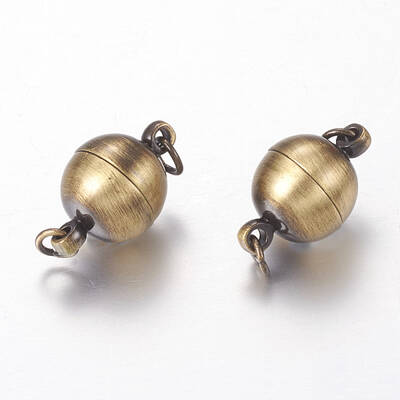 Brass Magnetic Clasps with Loops