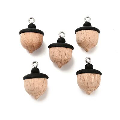 Wood and Iron Pinecone Pendants