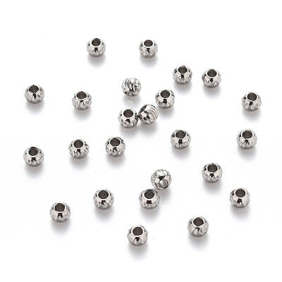 Tarnish Resistant 201 Stainless Steel Corrugated Beads