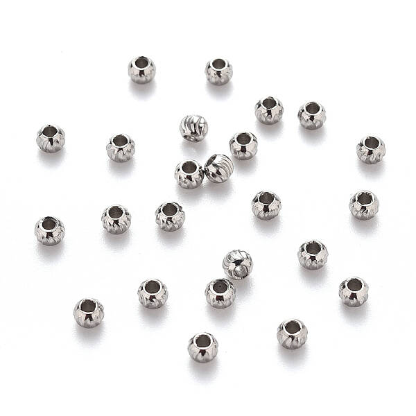 Tarnish Resistant 201 Stainless Steel Corrugated Beads