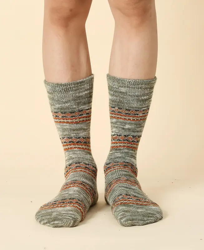 Men's Fair Isle Vintage Socks Sikka