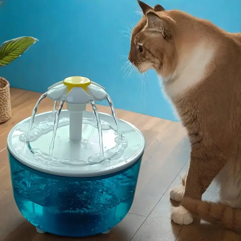 Pet Water Fountain, USB Rechargeable Automatic Circulation Cat Water Dispenser, Indoor Cat Water Fountain, Pet Drinking Suppl...
