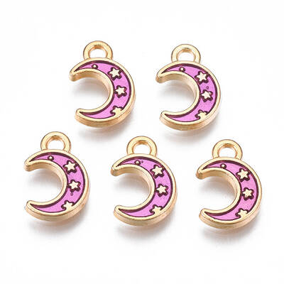 Light Gold Plated Alloy Enamel Pendants