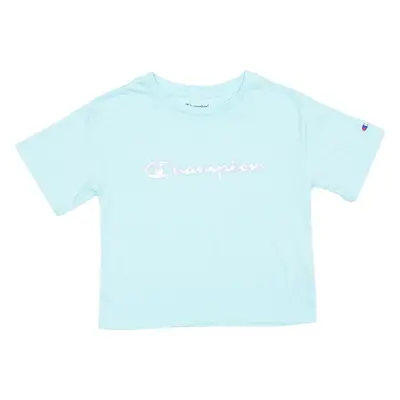 CHAMPION Cropped Womens T-Shirt Blue S