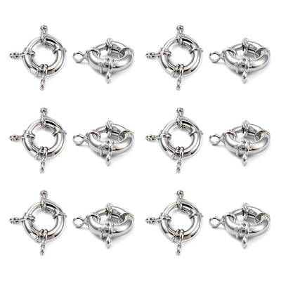 Rack Plating Brass Spring Ring Clasps