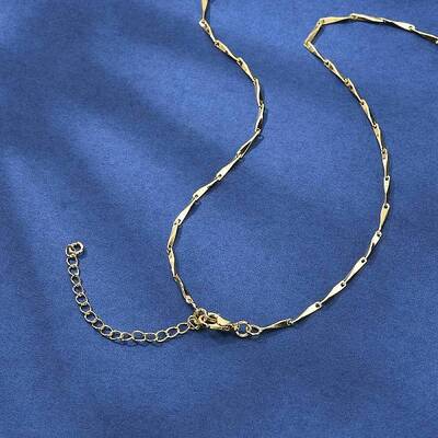 Brassl Twisted Bar Link Chain Necklaces for Men Women