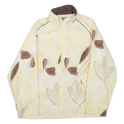 JEAN LEDUC Womens Jacket Yellow Floral L