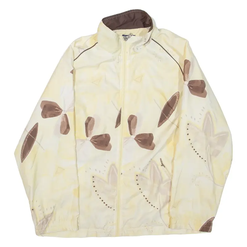 JEAN LEDUC Womens Jacket Yellow Floral L