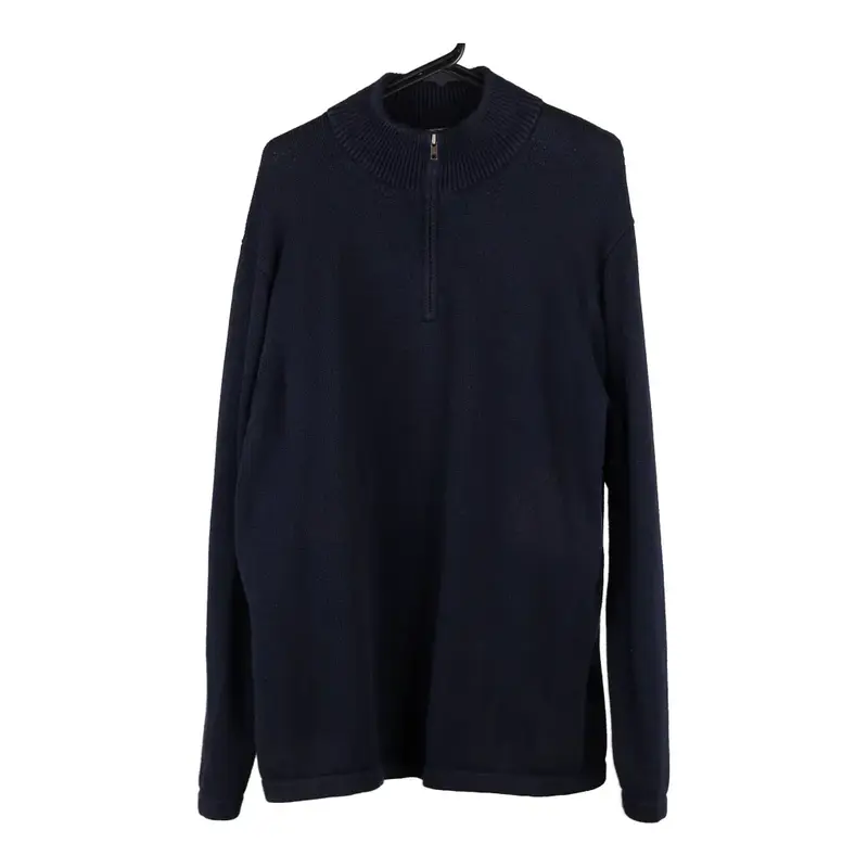 L.L.Bean 1/4 Zip - XL Navy Cotton