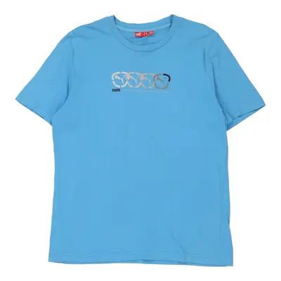 Puma T-Shirt - Large Blue Cotton