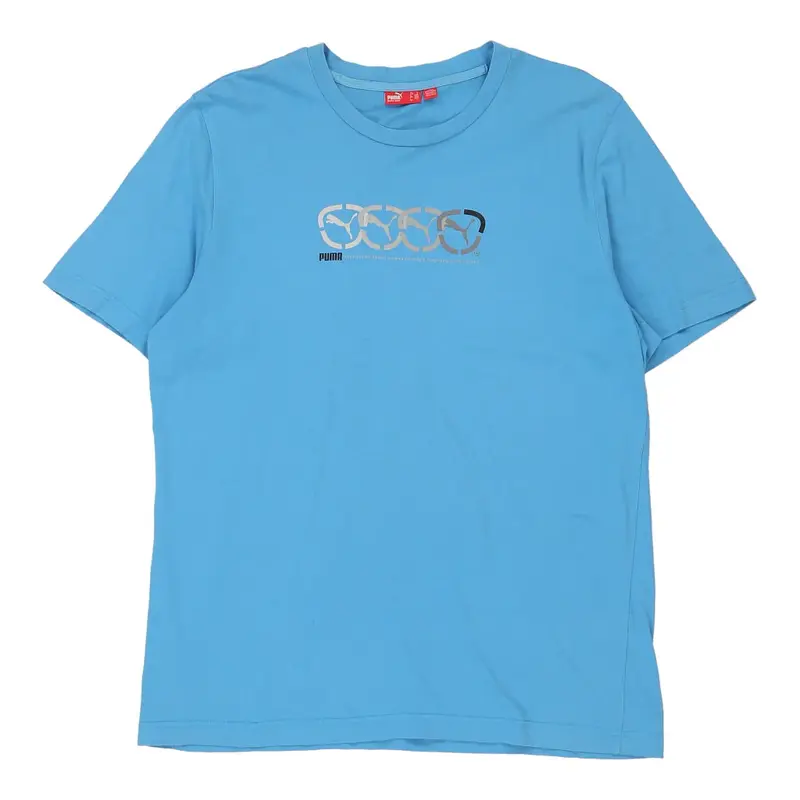 Puma T-Shirt - Large Blue Cotton