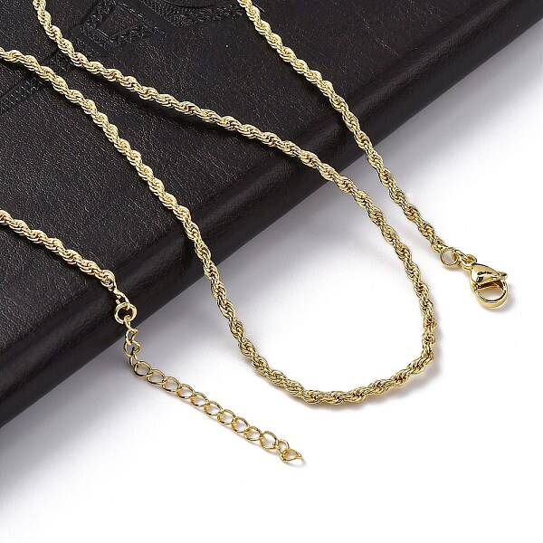 Rack Plating Brass Rope Chain Necklaces for Women