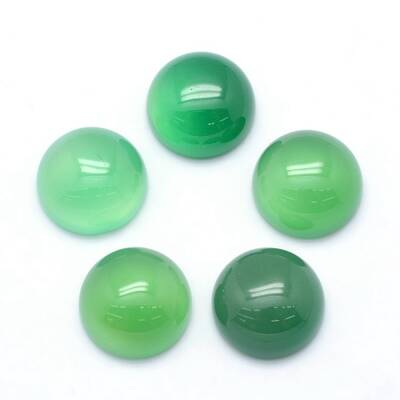 Natural Dyed & Heated Green Onyx Agate Cabochons