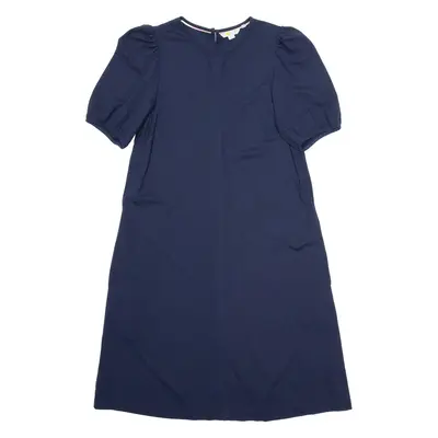 BODEN Womens A-Line Dress Blue Viscose Short Sleeve Knee Length UK 14