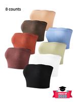 Women's Minimalist Tube Top, Lingerie for Women, Strapless Bra, Casual Comfortable Ribbed Strapless Top for Everyday Daily We...
