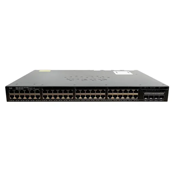 Cisco WS-C3650-48FQM-S | Catalyst 3650 Series 3650-48FQM 48 x Ports PoE+ 1000Base-T + 4 x Ports SFP+ Uplinks Layer 3 Managed ...