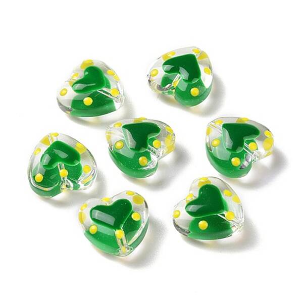 Glass Heart Beads