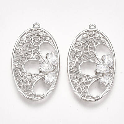 Brass Filigree Pendants