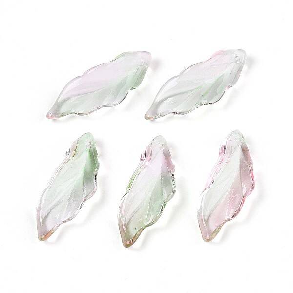 Baking Painted Transparent Glass Pendants