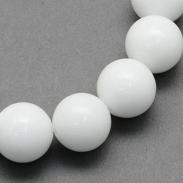 Natural Porcelain Round Beads Strands