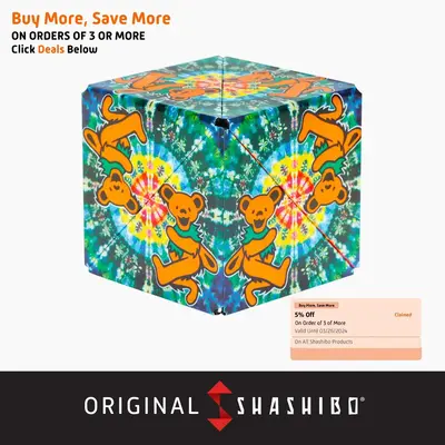 Grateful Dead Series - Shashibo Magnetic Puzzle Cubes infinity cube redi cube