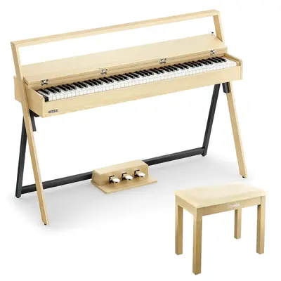 Donner OURA™ R300 Home Digital Piano - Light Wood / Piano+Beige/Brown Bench