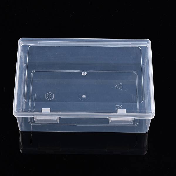 Rectangle Plastic Storage Organizer Boxes with Hinged Lid