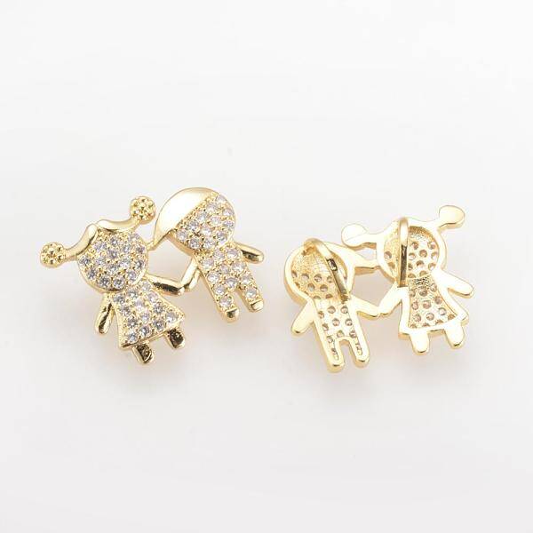 Brass Micro Pave Cubic Zirconia Pendants