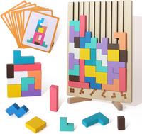 Wooden Stacking Puzzle Toy Educational Stacking Game Blocks Montessori Children's Educational Puzzles Game Gifts for Boys & G...