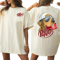 Dr Pepper Golden Dog 2-sided T-Shirt, Vintage Soda Graphic Tee, Funny Retro Dog Lover Shirt for Men & Women, Casual Streetwea...