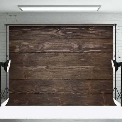 Dark Brown Wood Retro Wall Backdrop For Photography - Aperturee