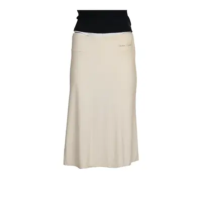 Versace Sport Midi Skirt - 30W UK 10 Cream Viscose Blend