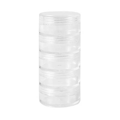 5-Tier Plastic Screw Together Stacking Jars