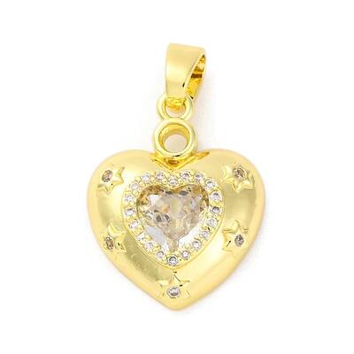 Brass Pendants with Cubic Zirconia