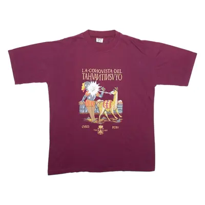 INKARI Mens T-Shirt Maroon L
